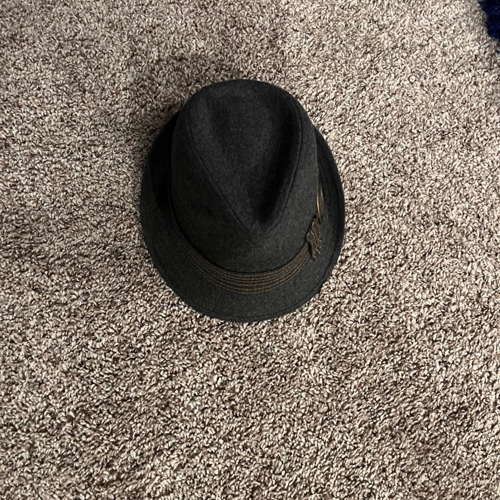Stylish Blue Grey Fedora Hat